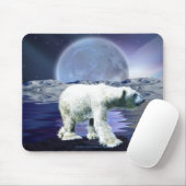 POLAR BEAR & MOON Wildlife Mousepad (Mit Mouse)