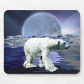 POLAR BEAR & MOON Wildlife Mousepad (Vorne)