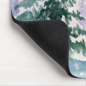 Polar Bear Mother and Baby with Snowy Landschaftli Mousepad (Ecke)