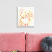 Polar Bear Mother and Cub Cuddle Nursery Poster Leinwanddruck (Insitu (Wohnzimmer))