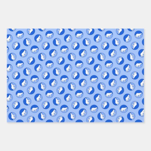 Polar Bear Mother and Cub Painting Wildlife Art Geschenkpapier Set (Vorderseite)