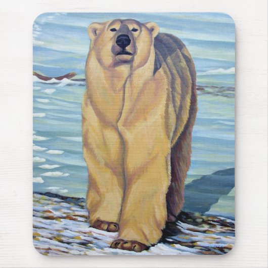Polar Bear Mousepad Stylish Wildlife Art Mousepad (Vorne)