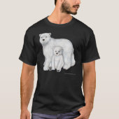 Polar Bear Mutter und Cub. T-Shirt (Vorderseite)