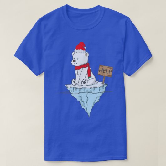 Polar Bear needs Help on Ice Floe 1665 T-Shirt (Design vorne)