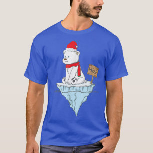 Polar Bear needs Help on Ice Floe 1665  T-Shirt