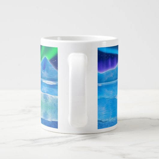 Polar Bear & Northern Lights Jumbo Soup Mug Jumbo-Tasse (Rückseite)