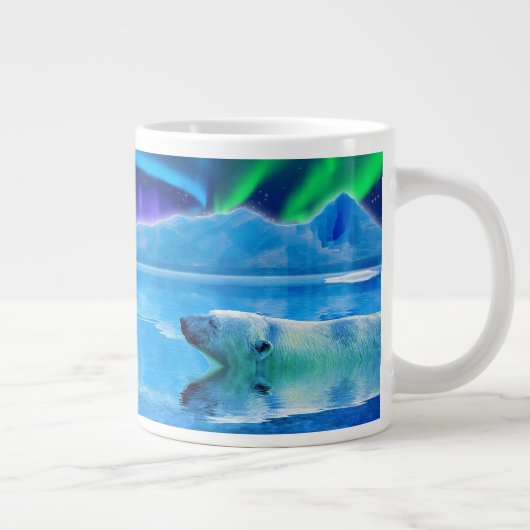 Polar Bear & Northern Lights Jumbo Soup Mug Jumbo-Tasse (Rechts)