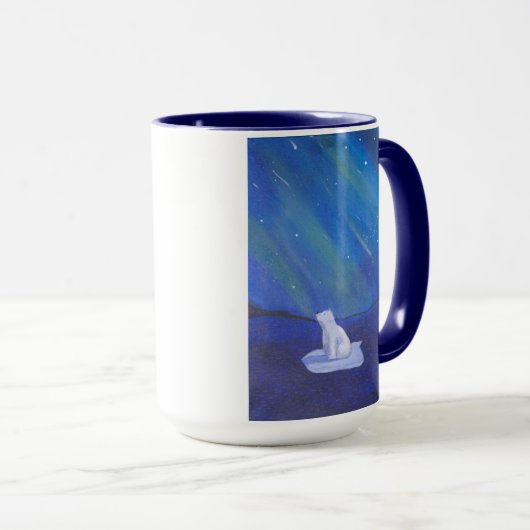 Polar Bear & Northern Lights Tasse (VorderseiteRechts)