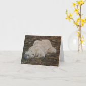 Polar Bear Note Card Karte (Gelbe Blume)
