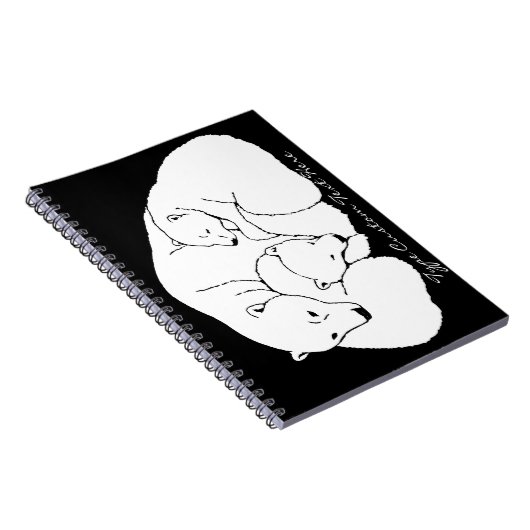 Polar Bear Notebook Custom Bear Art Journal Book Notizblock (Rechte Seite)
