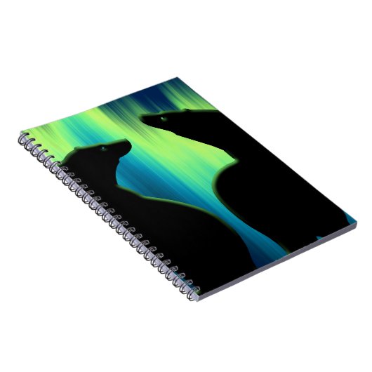 Polar Bear Notebook Native Art Bear Art Notebook Notizblock (Rechte Seite)