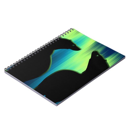 Polar Bear Notebook Native Art Bear Art Notebook Notizblock (Linke Seite)