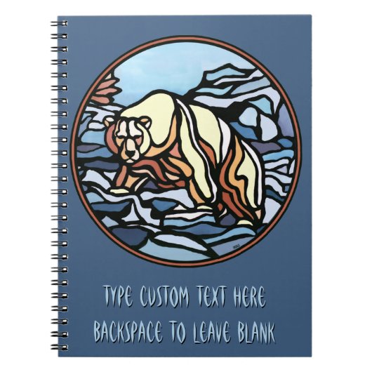 Polar Bear Notebook Native Art Bear Art Notebook Notizblock (Vorderseite)
