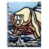 Polar Bear Notebook Native Art Bear Art Notebook Notizblock (Vorderseite)