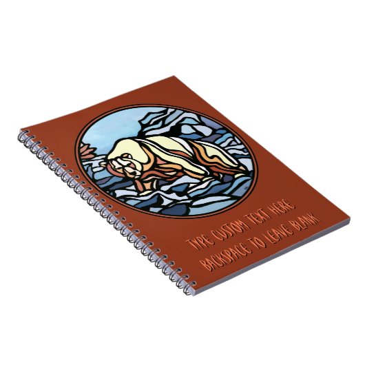 Polar Bear Notebook Native Art Bear Art Notebook Notizblock (Rechte Seite)