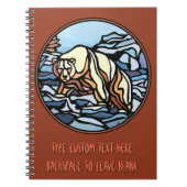 Polar Bear Notebook Native Art Bear Art Notebook Notizblock (Vorderseite)
