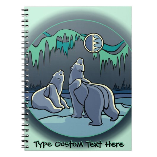 Polar Bear Notebook Personalisiert Bear Art Notebo Notizblock (Vorderseite)