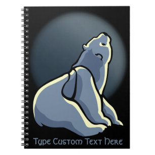 Polar Bear Notebook Personalisiert Bear Art Notebo Notizblock