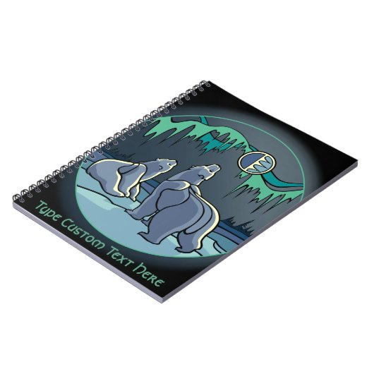 Polar Bear Notebook Personalisiert Bear Art Notebo Notizblock (Linke Seite)