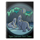 Polar Bear Notebook Personalisiert Bear Art Notebo Notizblock (Vorderseite)