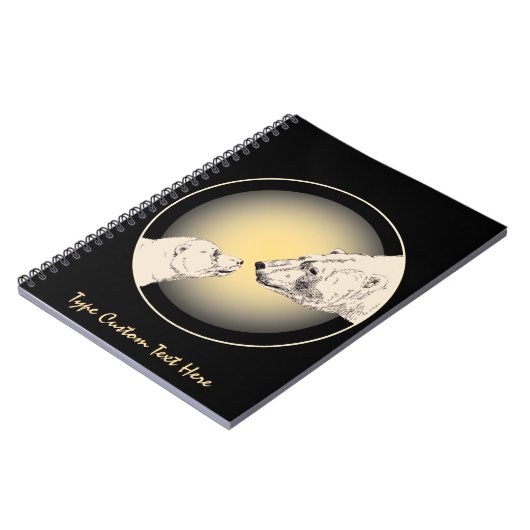 Polar Bear Notebook Personalisiert Bear Art Notebo Notizblock (Linke Seite)