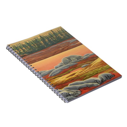 Polar Bear Notebook Personalisiert Bear Art Notebo Notizblock (Rechte Seite)