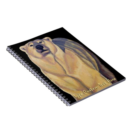 Polar Bear Notebook Personalisiert Bear Art Notebo Notizblock (Rechte Seite)