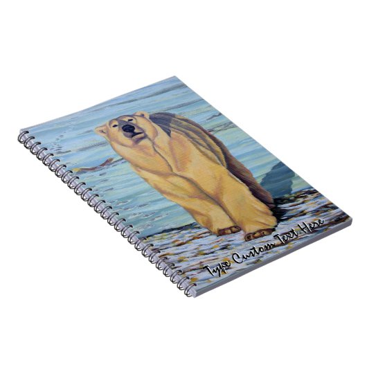 Polar Bear Notebook Personalisiert Bear Art Notebo Notizblock (Rechte Seite)