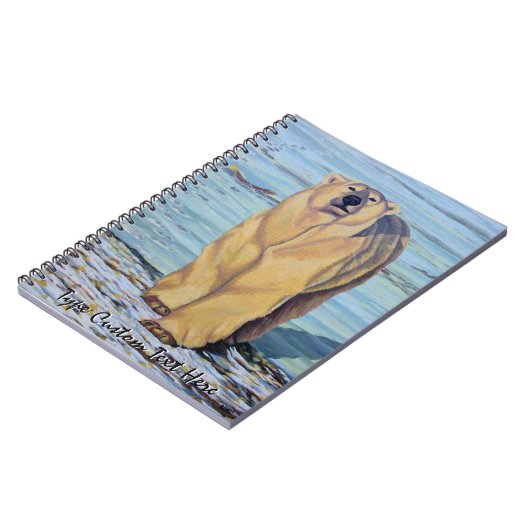 Polar Bear Notebook Personalisiert Bear Art Notebo Notizblock (Linke Seite)