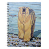 Polar Bear Notebook Personalisiert Bear Art Notebo Notizblock (Vorderseite)