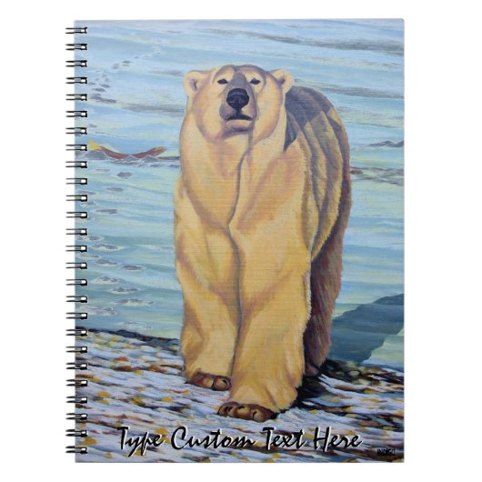 Polar Bear Notebook Personalisiert Bear Art Notebo Notizblock (Vorderseite)
