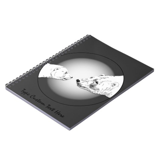 Polar Bear Notebook Personalisiert Bear Art Notebo Notizblock (Linke Seite)