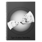 Polar Bear Notebook Personalisiert Bear Art Notebo Notizblock (Vorderseite)