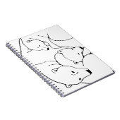 Polar Bear Notebook Twins Bear Art Notebook Notizblock (Rechte Seite)