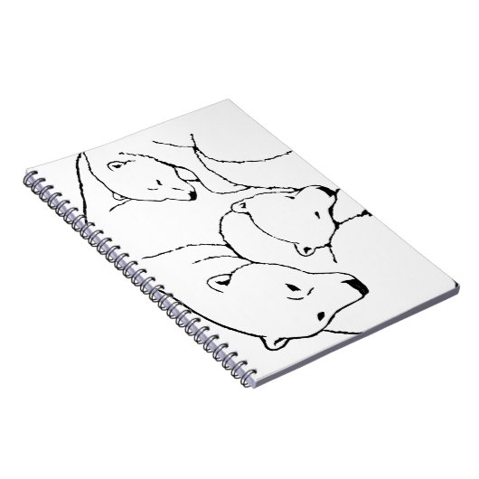 Polar Bear Notebook Twins Bear Art Notebook Notizblock (Rechte Seite)