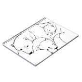 Polar Bear Notebook Twins Bear Art Notebook Notizblock (Linke Seite)