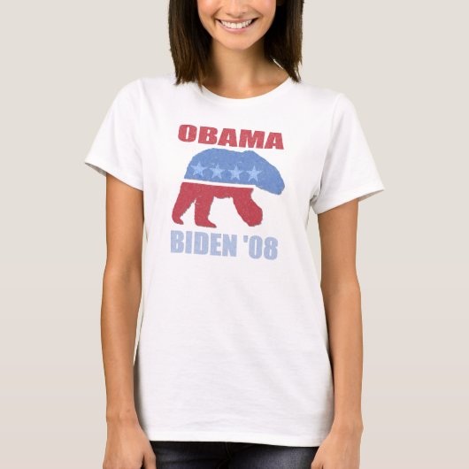 Polar Bear Obama Biden Long Sleeve Frauen Shirt (Vorderseite)