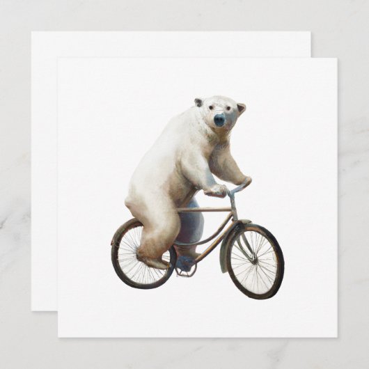 Polar Bear on Bicycle (Vorne/Hinten)
