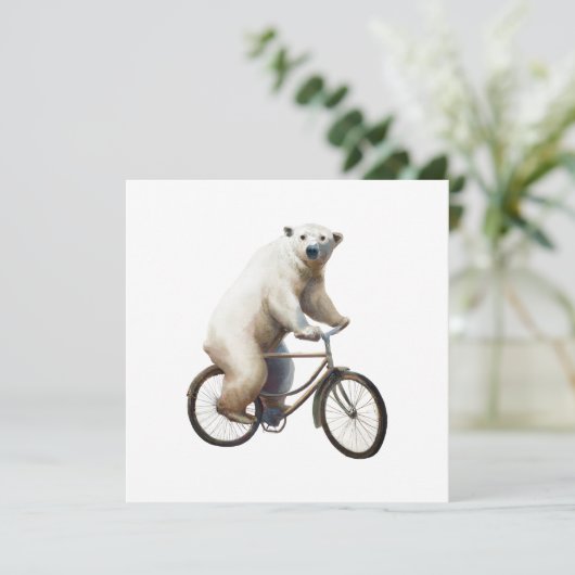 Polar Bear on Bicycle (Stehend Vorderseite)