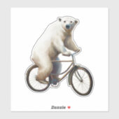 Polar Bear on Bicycle Aufkleber (Blatt)