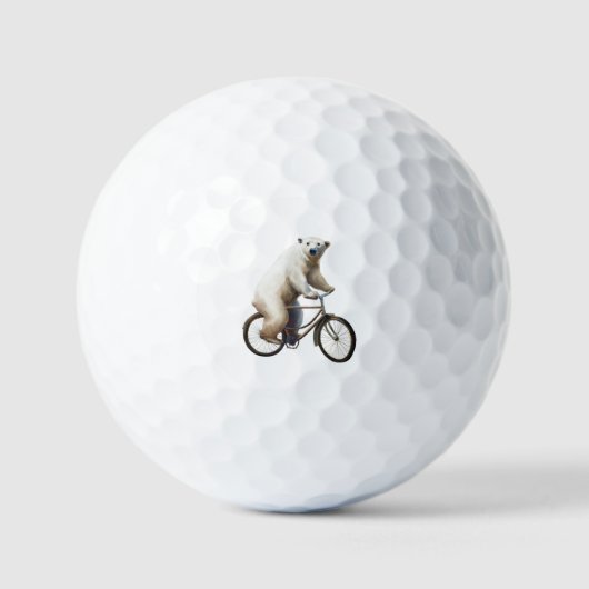 Polar Bear on Bicycle Golfball (Vorderseite)
