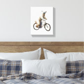 Polar Bear on Bicycle Leinwanddruck (Insitu (Schlafzimmer))
