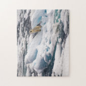 Polar Bear on Blue Iceberg in Arctic Svalbard Puzzle (Vertikal)