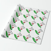Polar bear on golf course cute Christmas Geschenkpapier (Ungerollt)