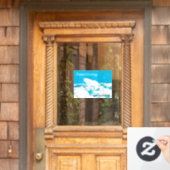 Polar Bear On Ice - Grußfenster der Saison Fensteraufkleber (Haustür)