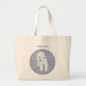 Polar Bear on Ice Malerei Original Wildlife Art Jumbo Stoffbeutel (Vorne)