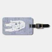 Polar Bear on Ice Painte - Original Wildlife Gepäckanhänger (Vorderseite horizontal)