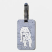 Polar Bear on Ice Painte - Original Wildlife Gepäckanhänger (Rückseite vertikal)