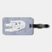 Polar Bear on Ice Painte - Original Wildlife Gepäckanhänger (Rückseite horizontal)