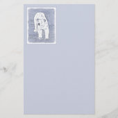 Polar Bear on Ice Painting - Original Wildlife Art Briefpapier (Vorderseite)